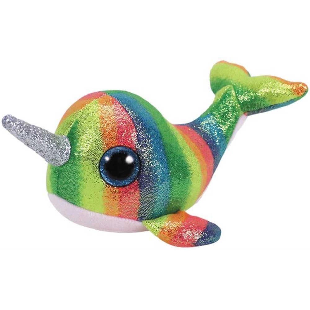 36216 Beanie Boo&#039;s NORI - разноцветный блестящий кит с рогом 15 см