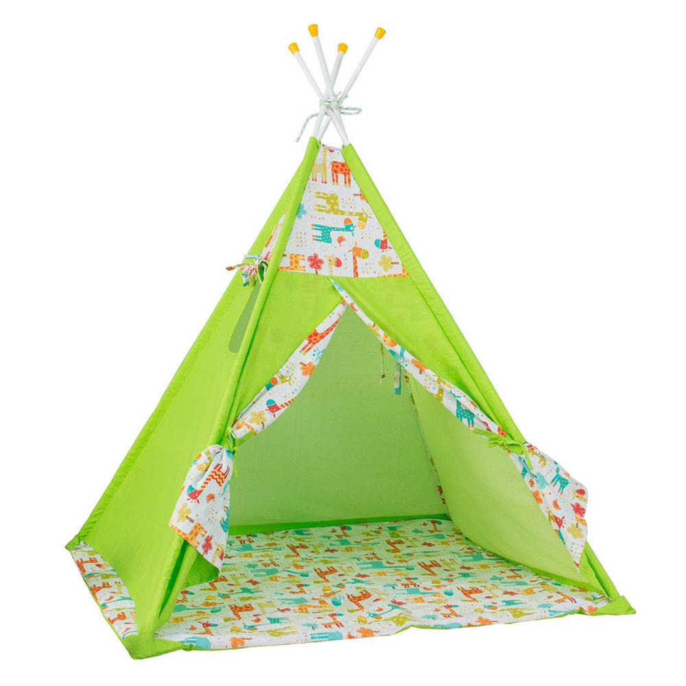 Палатка-вигвам детская Polini kids Жираф, зеленый 1432-4