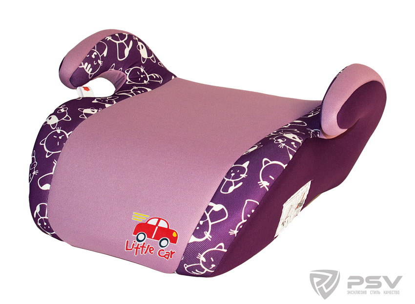 Бустер детский 22-36кг. Little Car Smart коты-фиолетовый