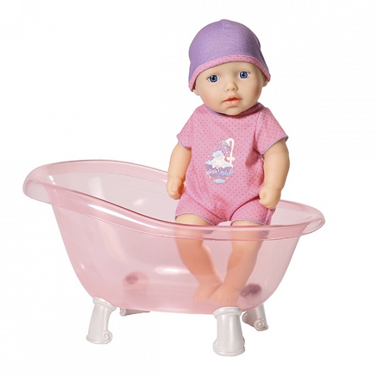 700-044 my first Baby Annabell Кукла твердотелая с ванночкой, 30 см, дисплей