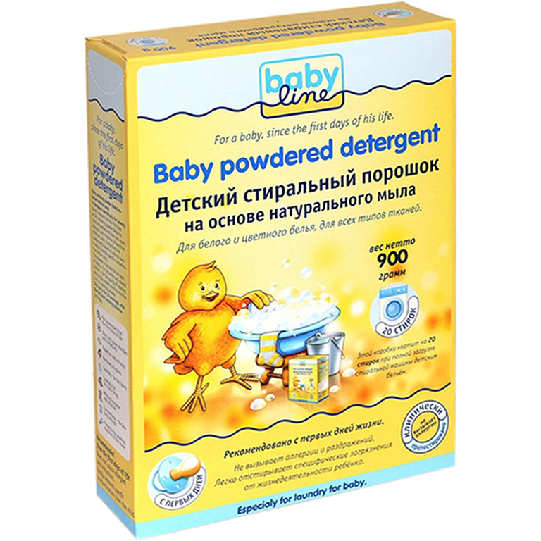 BABYLINE Стиральный порошок на основе  натурального мыла. Концентрат 0,9 кг=3,6 кг=20 стирок