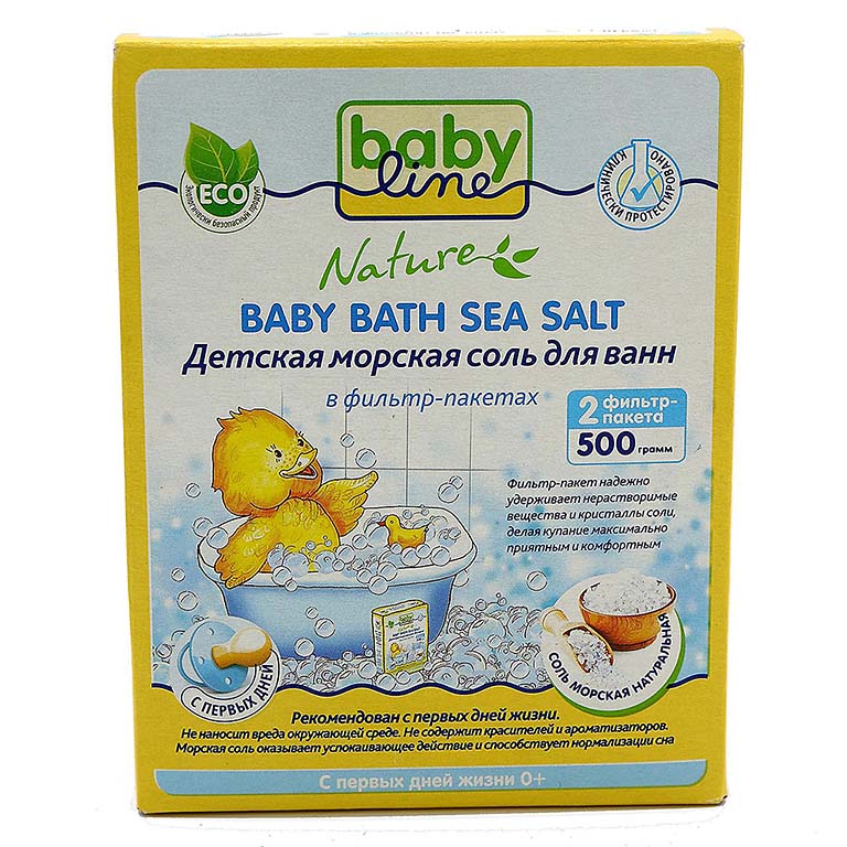 BABYLINE NATURE Детск.морск.соль д/ванн 500 гр.