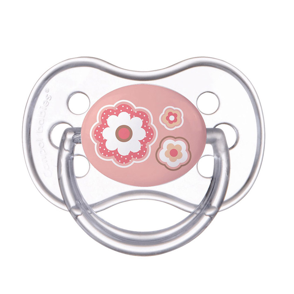 250989217/22/565_pin Пустышка анатомическая силиконовая, 0-6 Newborn baby, цвет: розовый