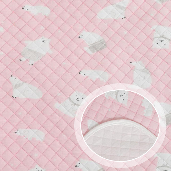 Одеяло стеганое Крошка Я "Мишка" 100х110 см, цв. розовый, 100% хлопок 5054498