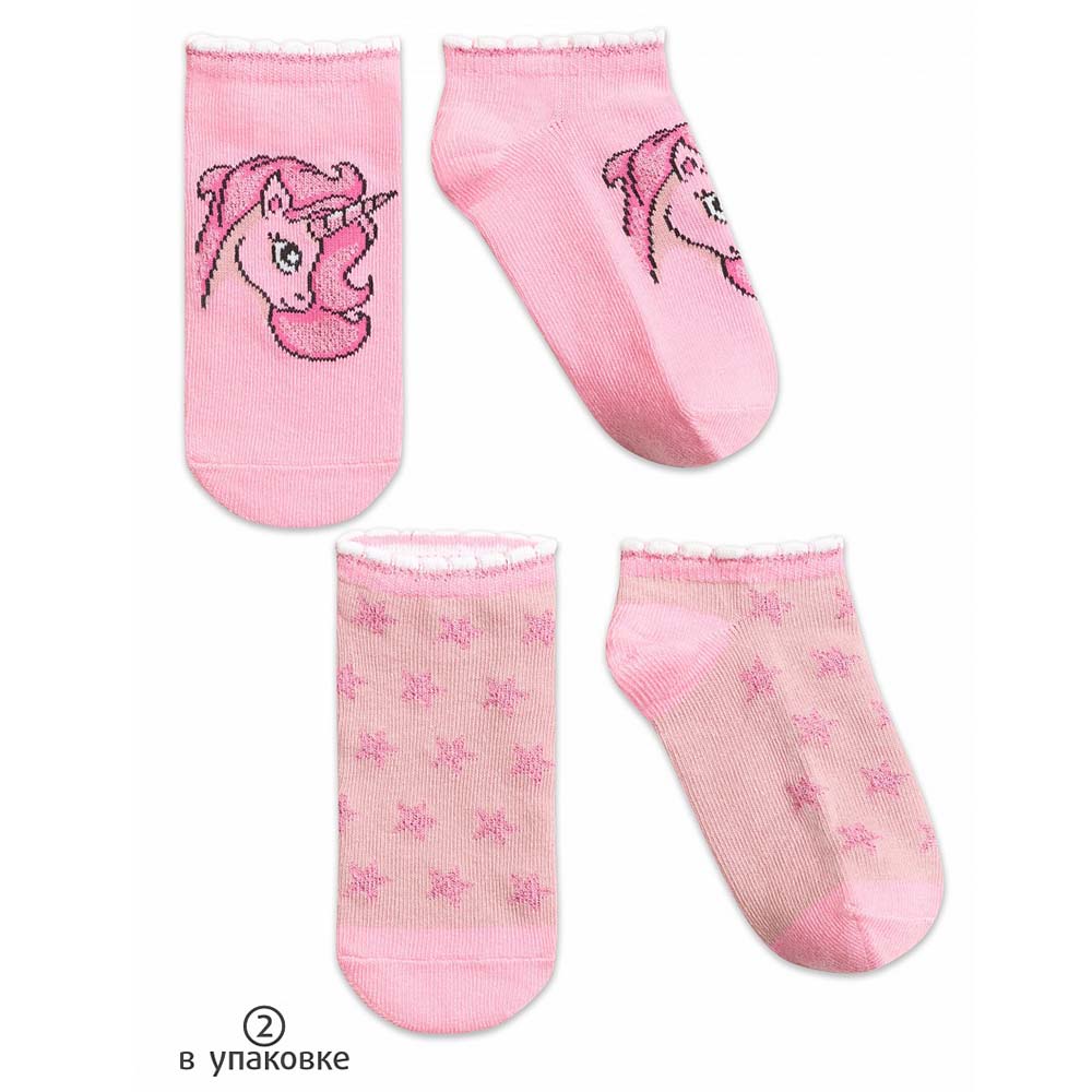 GEGY3221(2) носки для девочек Розовый/лиловый(37/24) 20/22