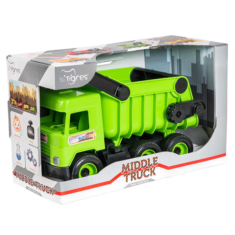 39482 Авто "Middle truck" самосвал (зеленый) в коробке
