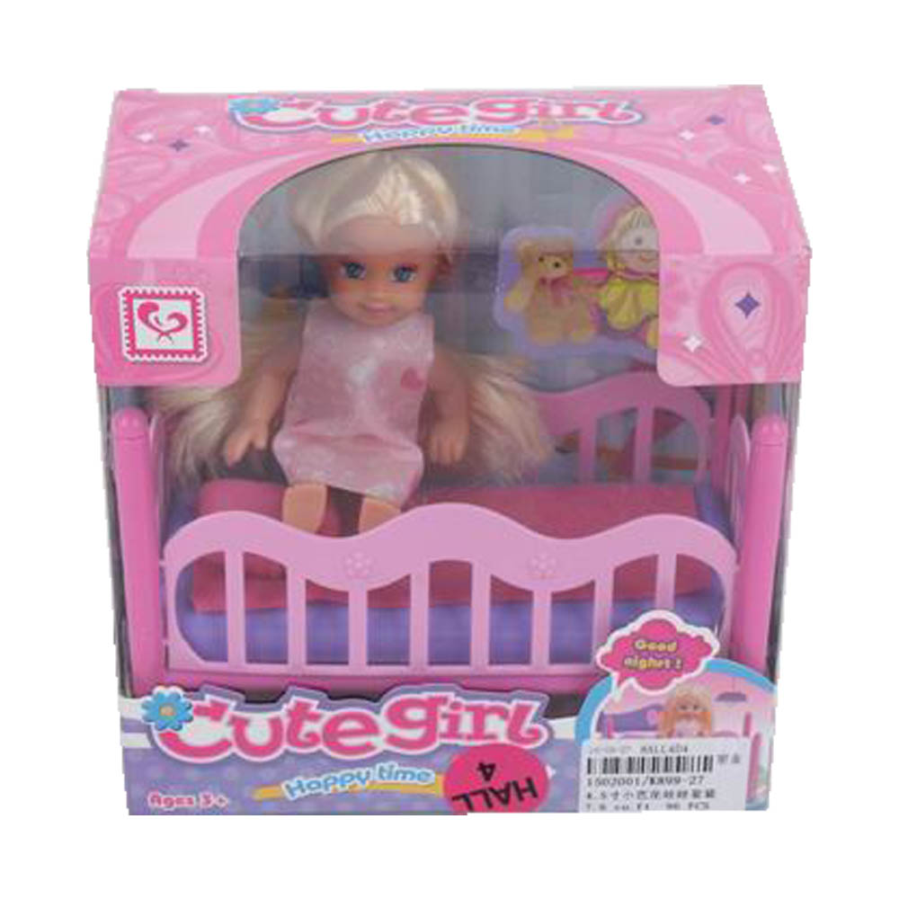 Мини-кукла в наборе (15,5х8,5х15 см) "Алина в кроватке" в коробке (Арт. 1502001)