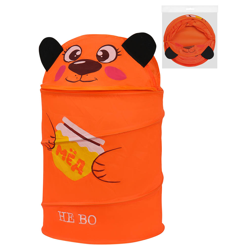 Контейнер для хранения детских игрушек (35*35*42см)"Мишка и мёд" ( Арт. 210824-3)