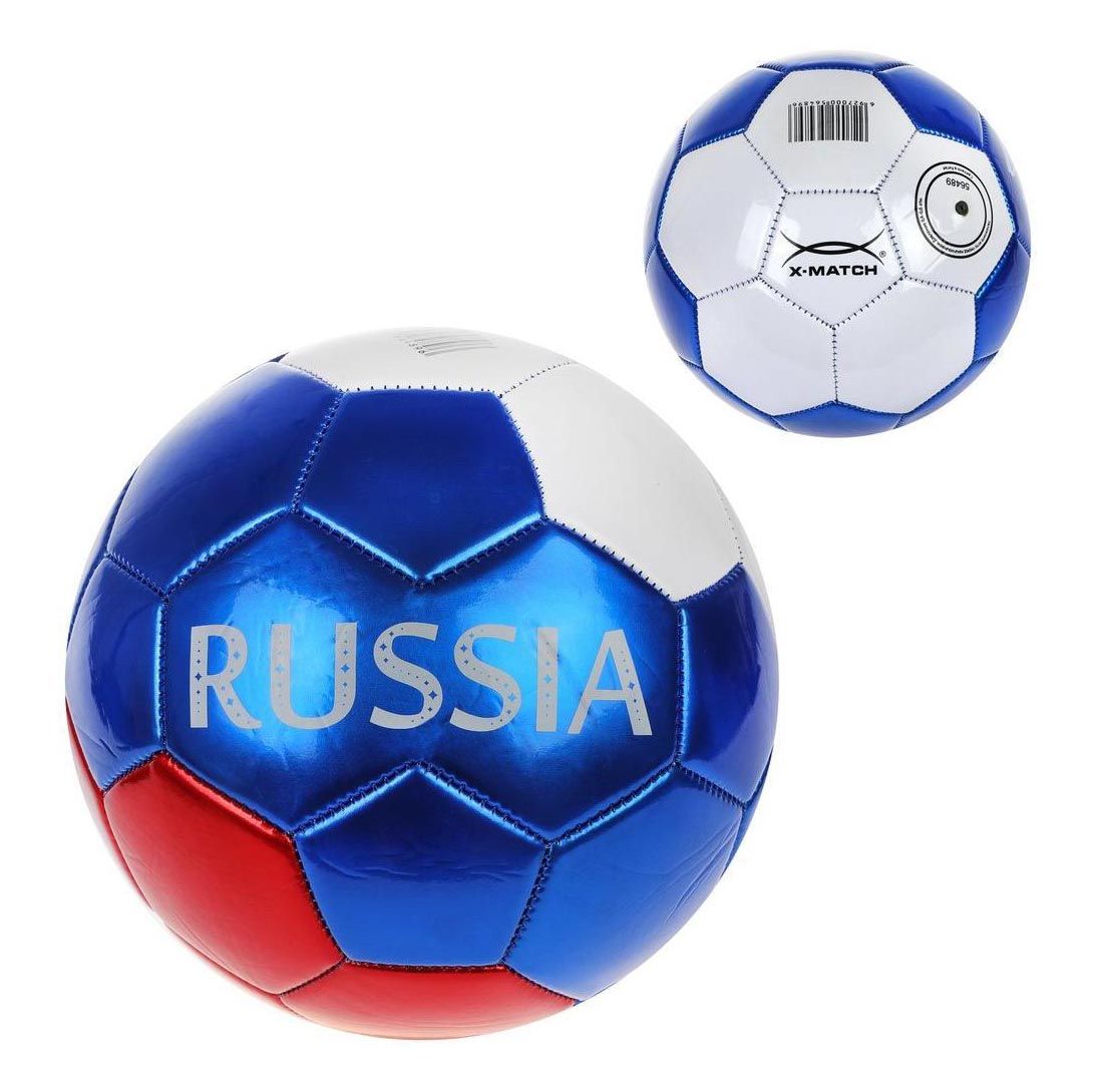 Мяч футбольный X-Match, 1 слой PVC, металлик 56489