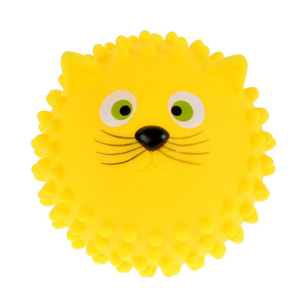 Мяч массажный 8,5 см "Кошка" желтая 59650ЯиГ