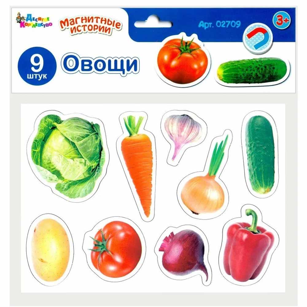 Магниты "Овощи". Серия Магнитные истории (европодвес, 4х20шт) 02709