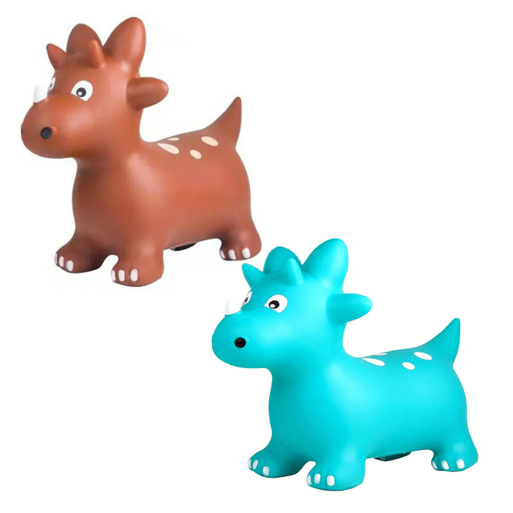 Игрушка-прыгун "Динозаврик с рогом" (2 цвета микс, 1300г, в пакете) ( Арт. И-2037)