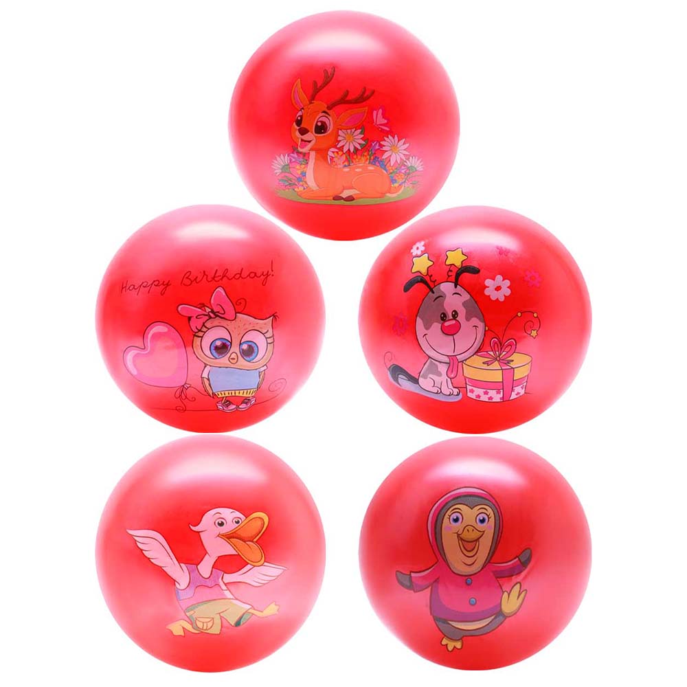 Надувной мяч "Весёлые животные-4" (цвет микс, 22 см, 60г) ( Арт. И-2035)