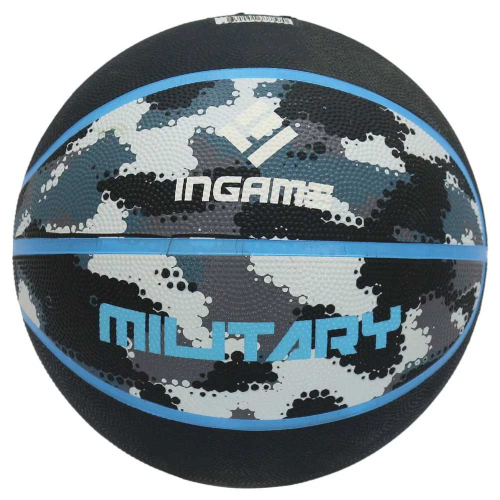 Мяч баскетбольный INGAME Military №7 серо-голубой УТ-00001091