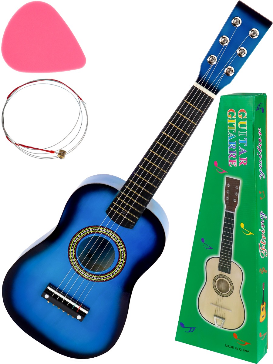 Деревянная игрушка. Гитара синяя (59х19.5х6 см, в коробке) ( Арт. ИМ-1944)